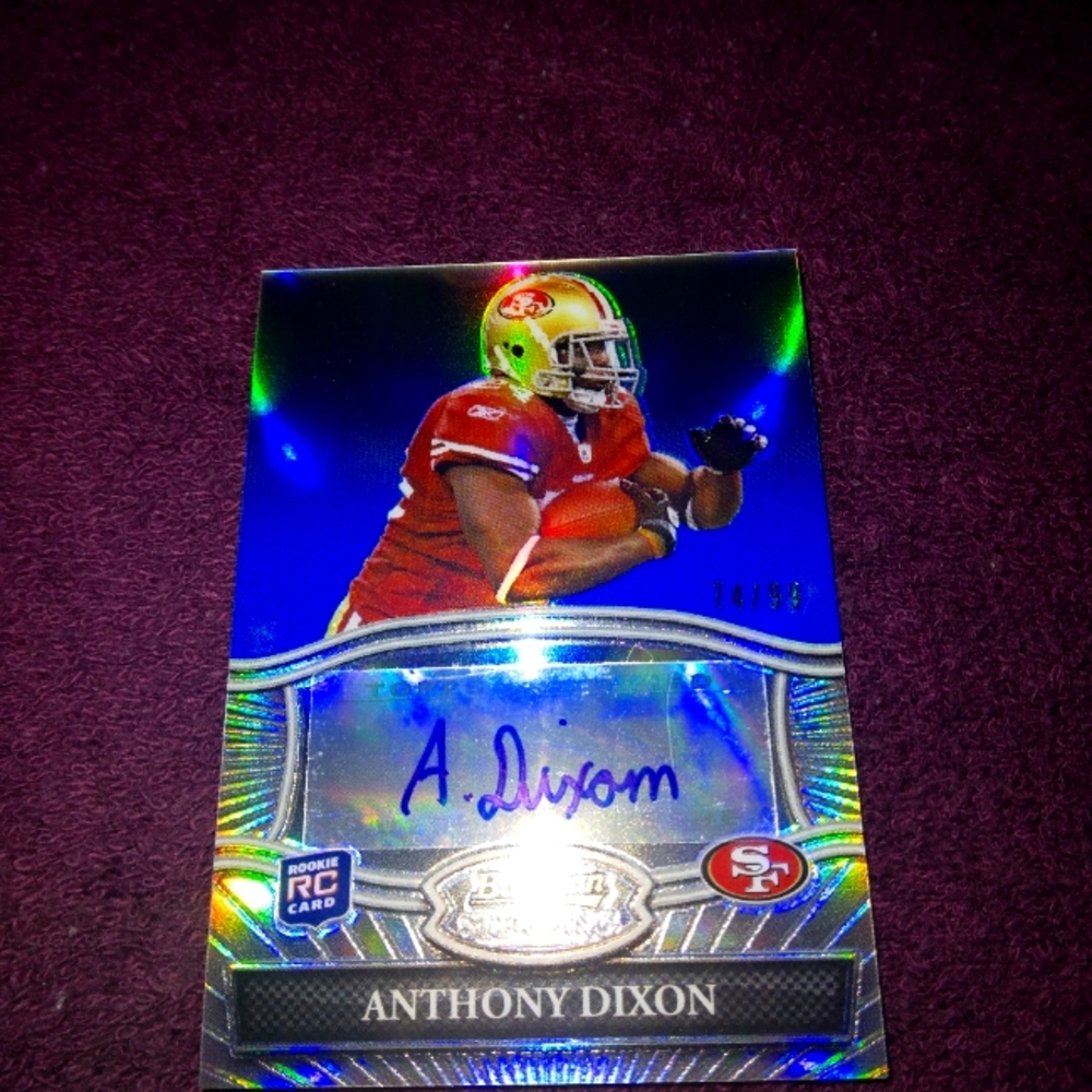 2010 BOWMAN STERLING-ANTHONY DIXON RC/AUTO #74/99